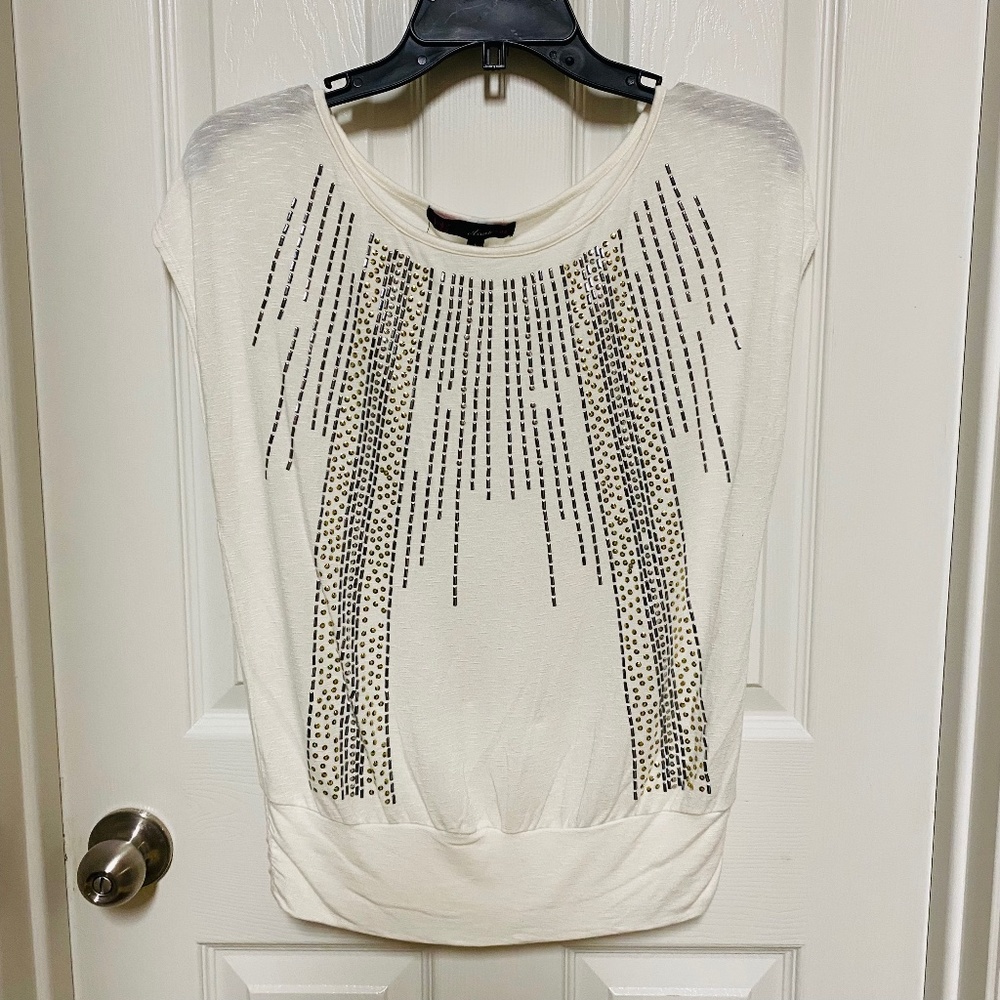 Junior's Cap Sleeve Top by Heart & Soul Size Large